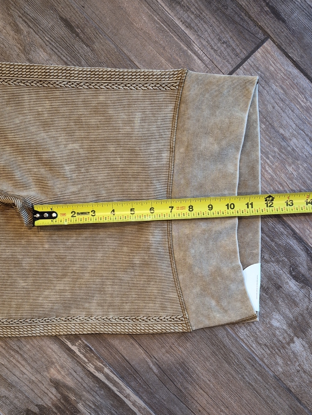XS/S Offline Aerie Mustard Tan Ribbed Braided Detail Long Sleeve Top & Leggings - Picture 14 of 16